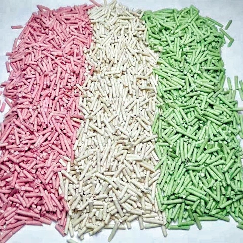 Tofu Cat Litter, water melting cat litter, Flushable Kitty Sand, Natural Eco-Friendly Dust Free strip shape Cat litter